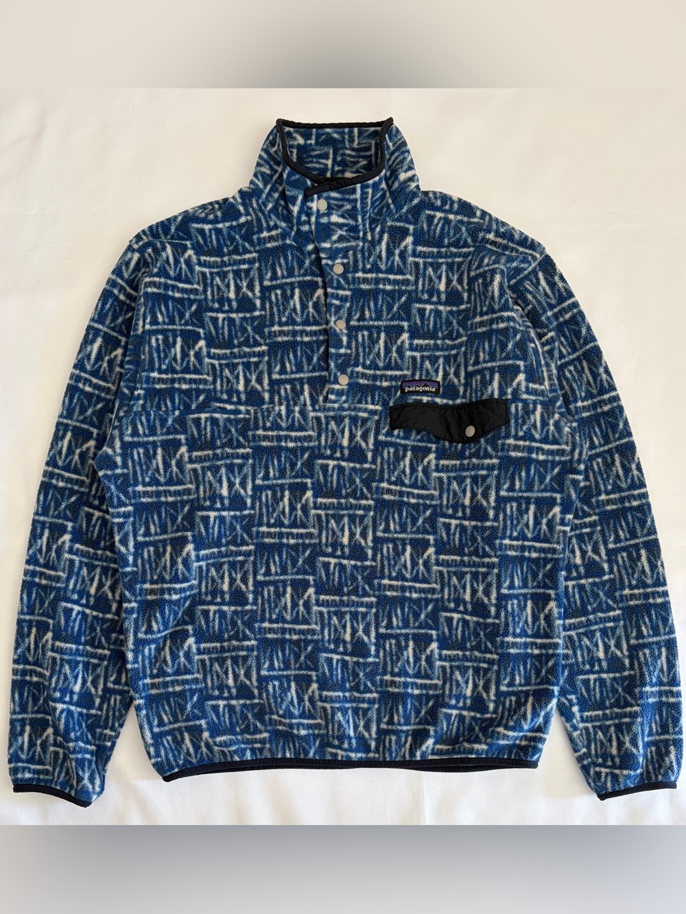 Patagonia Men’s Synchilla Snap-T Pullover Size M Near the Pier Stone Blue